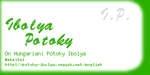 ibolya potoky business card